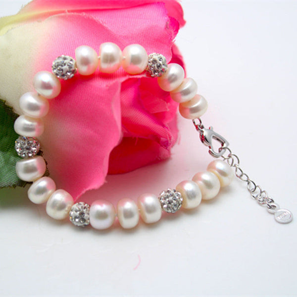 Metallic Elegance Pearl Bracelet