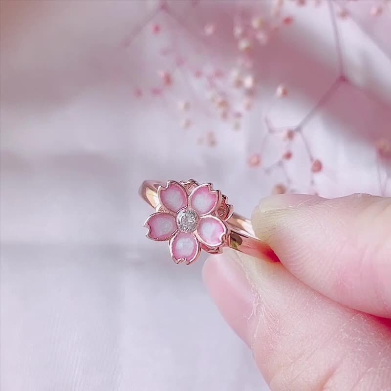 Cherry Blossom Ring - Rotatable / Adjustable