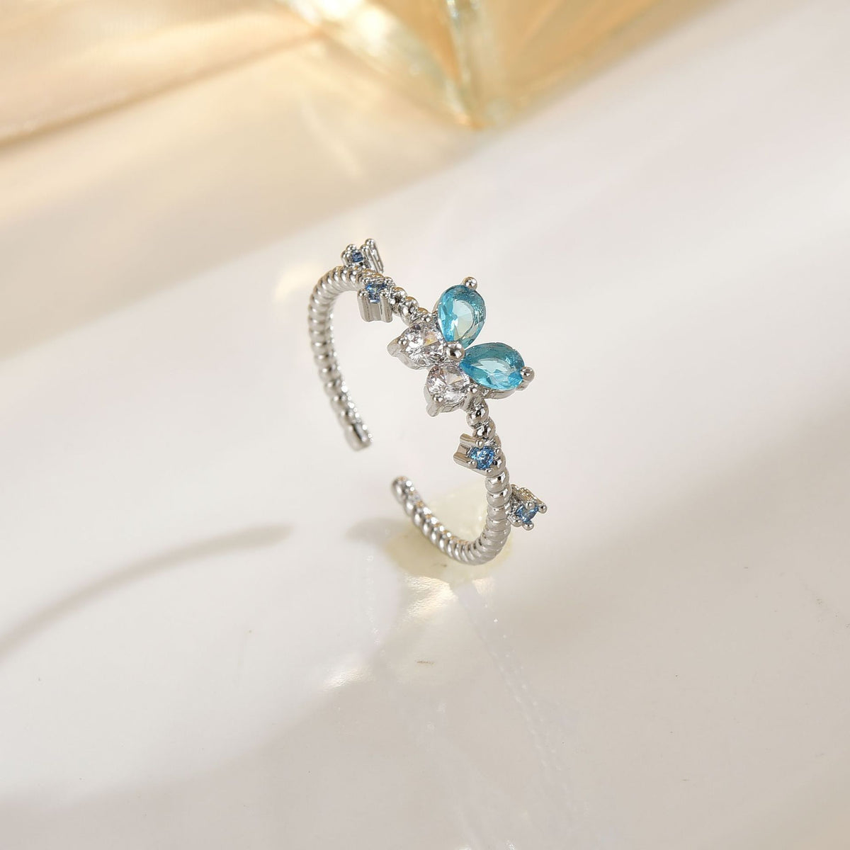 Azure Flutter Ring - Adjustable