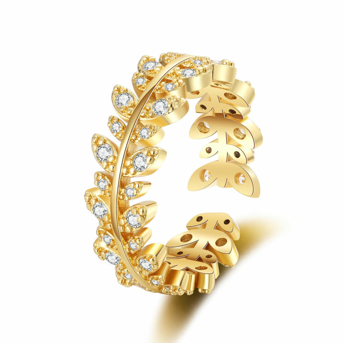 Elaris Leaf Ring - Adjustable