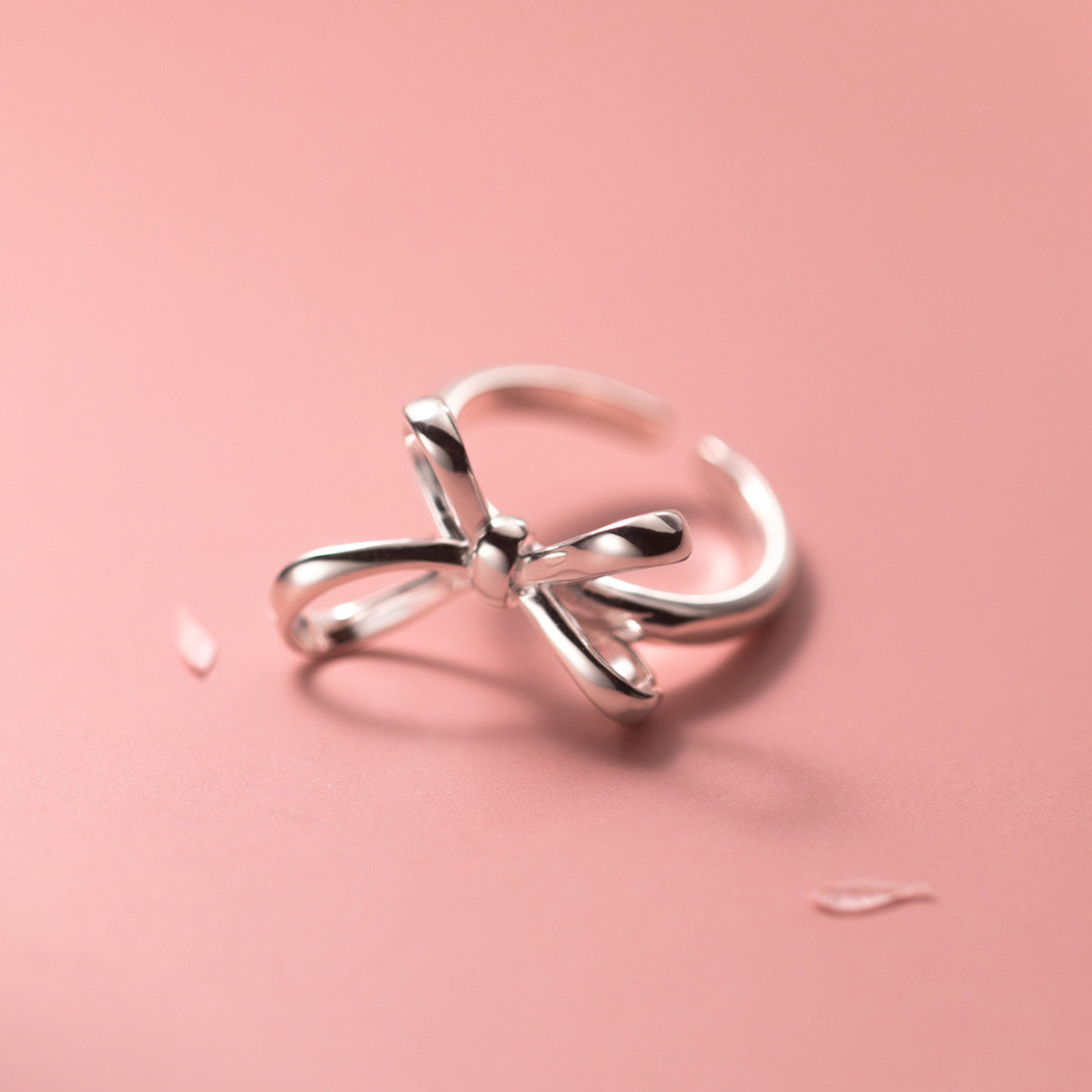 Sterling Silver Bow Ring - Adjustable