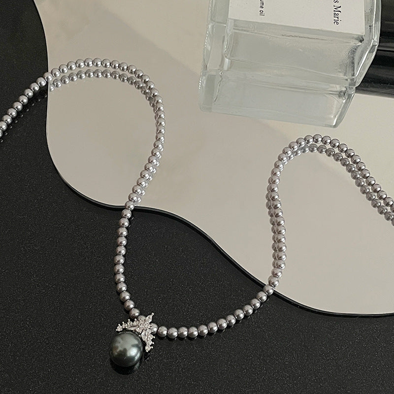 Zircon Pearl Necklace