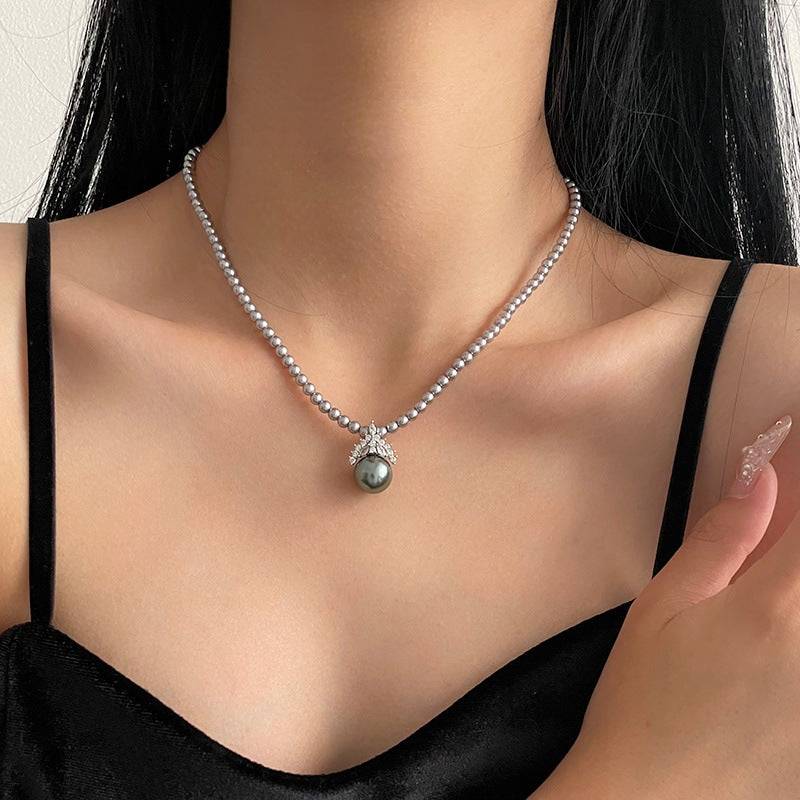 Zircon Pearl Necklace