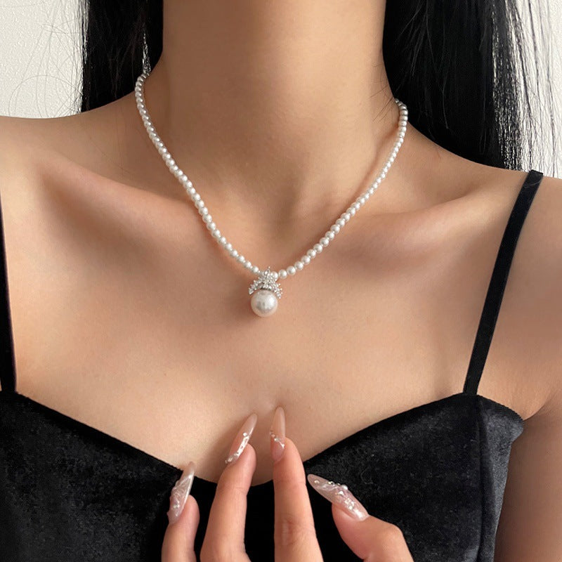 Zircon Pearl Necklace