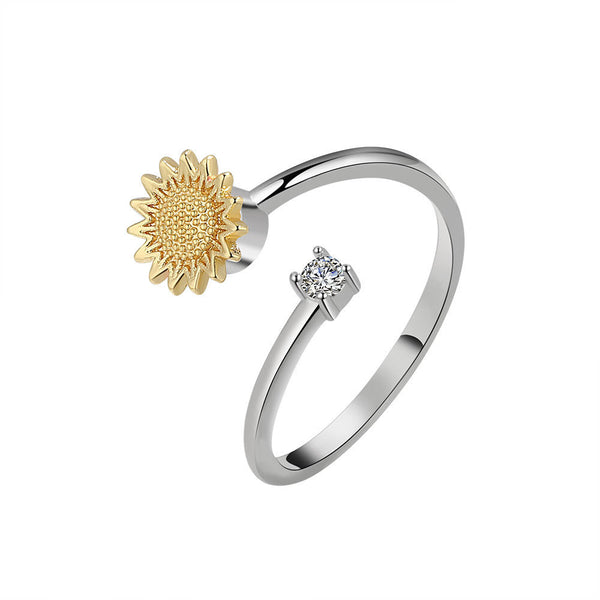 Sunflower Spinning Ring - Adjustable
