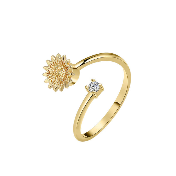 Sunflower Spinning Ring - Adjustable